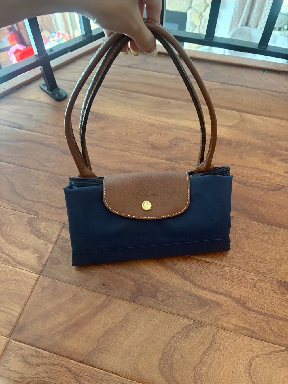 Longchamp Le Pliage Original Shoulder Tote Bag, S, Navy